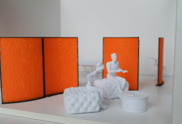 Bilder während des Gestaltungprozesses, Ausstellungsplanung